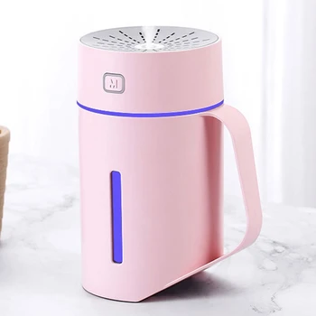 

420Ml Usb Humidifier Portable Bottle Cap Shape Humidifier Aroma Oil Diffuser with Seven Colors Night Lamp for Home Office Car