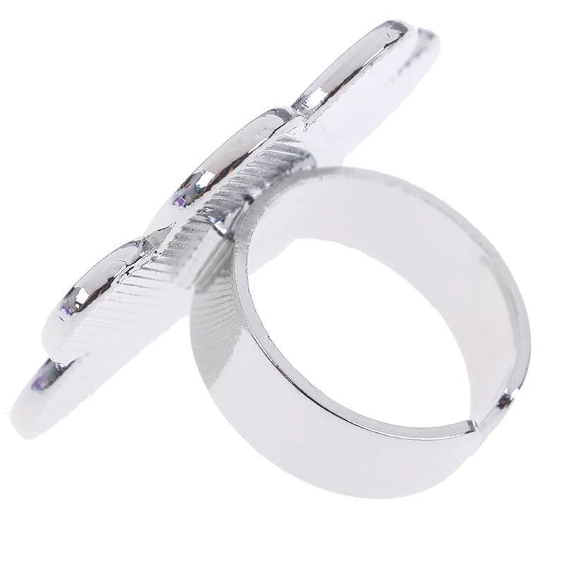 1Pc Nail Art Metal Finger Ring Palette Cute Foot print Dish Acrylic UV Gel Polish Color Painting Pigment Holder Storage Plate