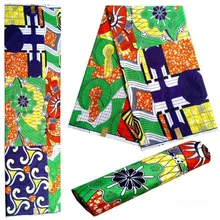 Гарантированный настоящий голландский воск африканская ткань хлопок Анкара африканская набивная ткань Высокое качество швейный материал для вечерние платья 6 ярдов