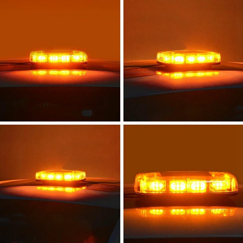 30LED Топ крыша мигающий аварийный мини стробоскоп светильник бар янтарный/желтый 12 V-24 V