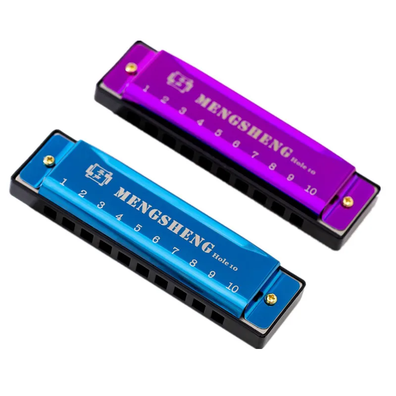Harmonica 10 Holes Harp 20 C Tone Diatonic Harp key C Blues Jazz band mouth organ Harp Early Education Baby Music Sense Training