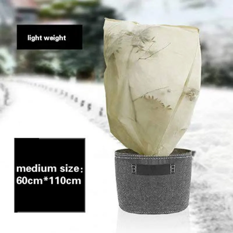 

Plant Cover Frost Protection Bag Shrubs & Trees Jacket, Prevent Damage, Bad Weather and Pests Thickening of Wind(3-Pack 23.6 x 4
