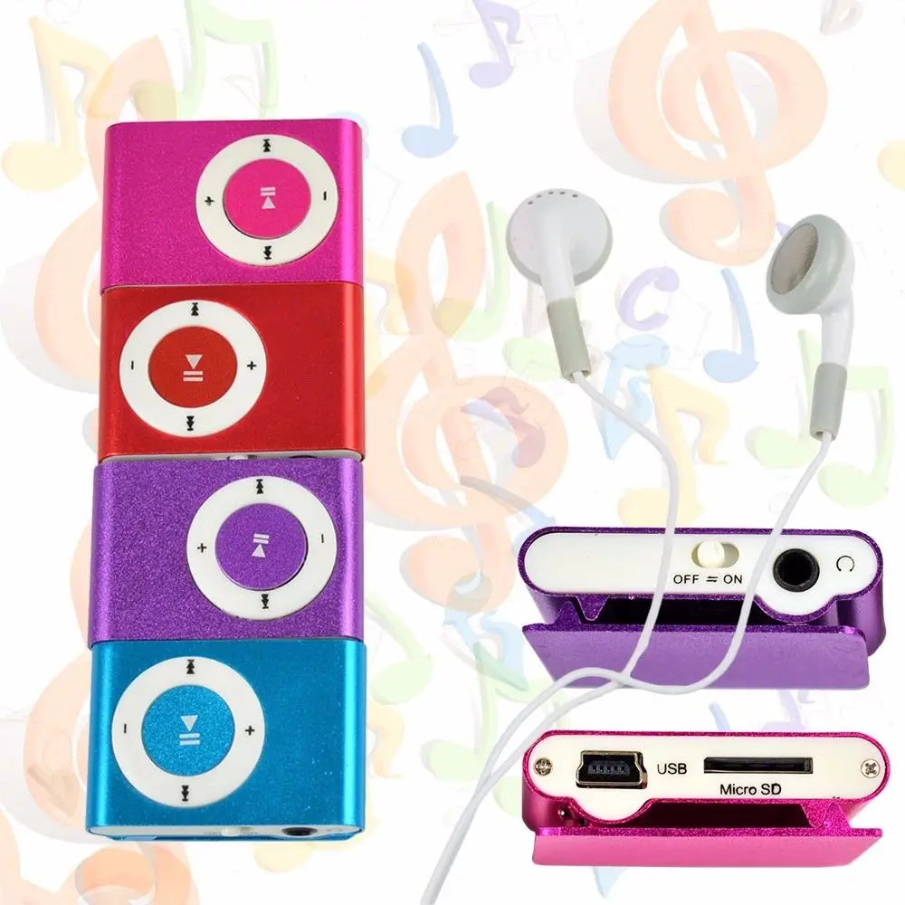 Clip-on Mini Metal TF/SD Slot USB Portable Micro MP3 Player Good Quality  Music Player For Running Relaxing