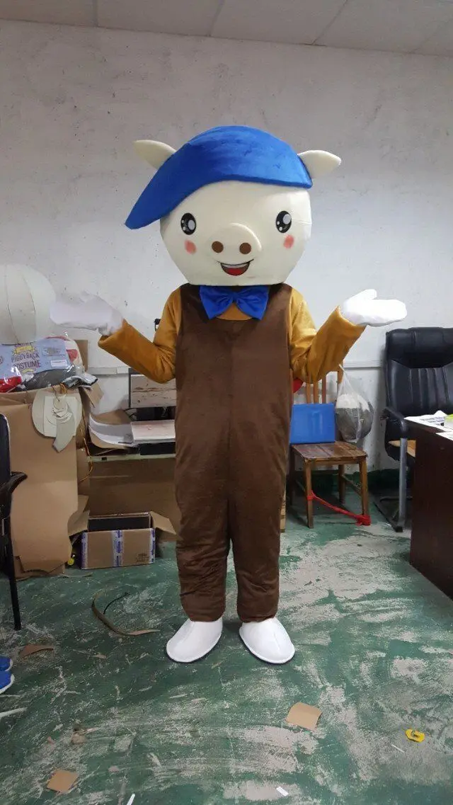 

Halloween Happy Pig Mascot Costume Suits Cosplay Party Game Dress Outfits Clothing Advertising Promotion Carnival Easter Adults