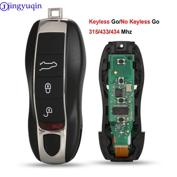 

jingyuqin 3 Buttons Smart Remote Key 434MHz for Porsche Panamera Macan Cayman 911 918 Spyder Cayenne