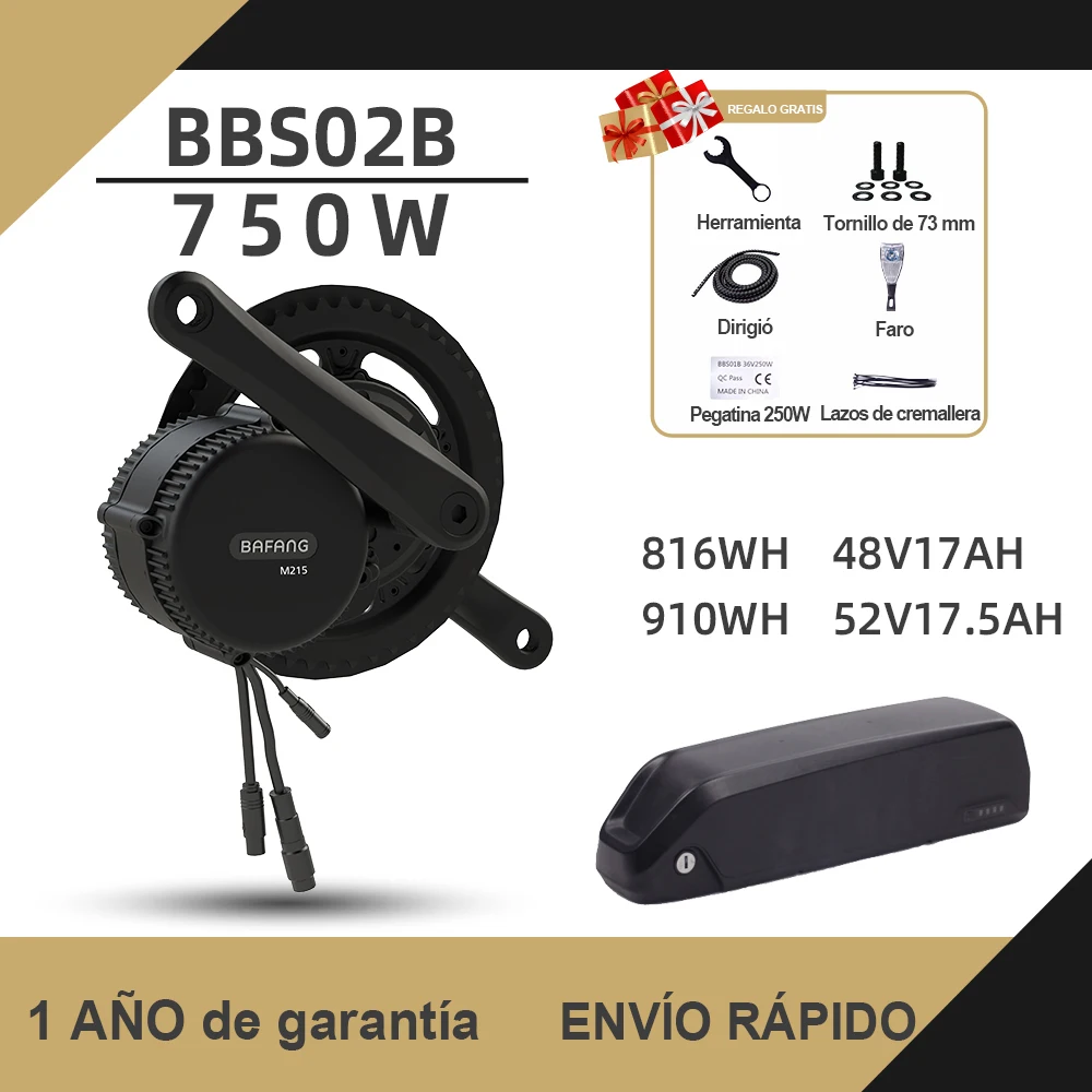 Комплект для электровелосипеда Bafang 48 В 750 Вт мотор BBS02B BBS02 8fun средний приводной