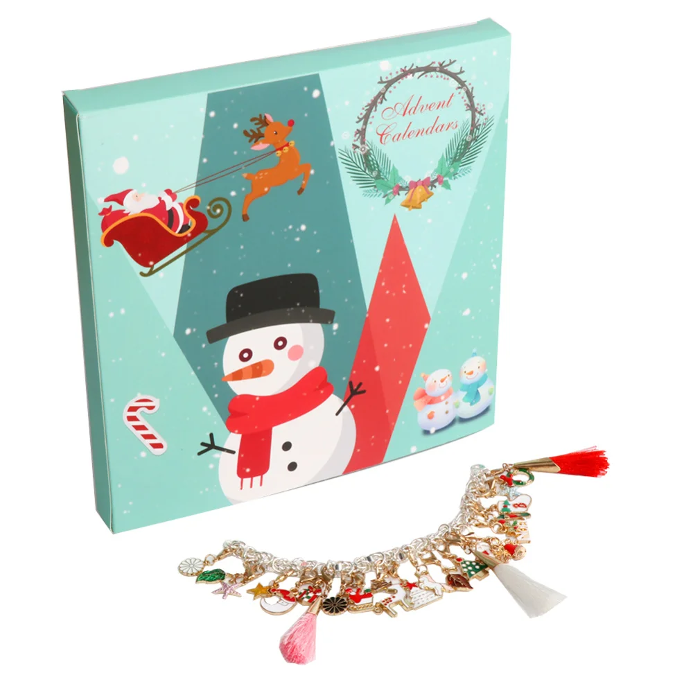 

2020 Christmas Advent Calendar Children's Gift Box Calendar With Fashion Bracelet Jewelry 24 Days Christmas decoration for home