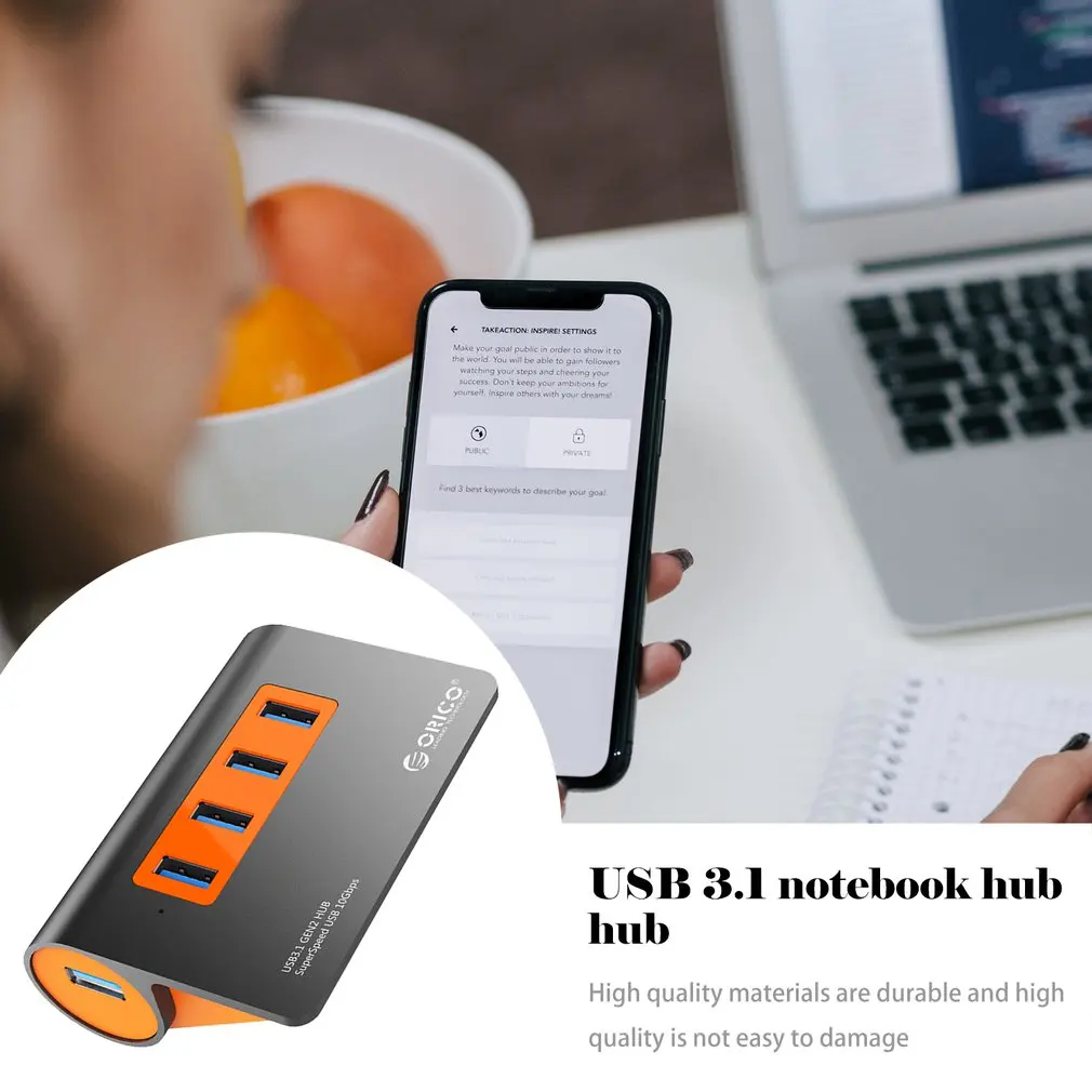 4 порта USB3.1 Gen2 концентратор USB C Gen2 алюминиевый концентратор 10 Гбит/с SuperSpeed с 12 В адаптер питания для Mac Pro для huawei для samsung