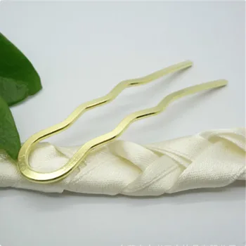 

DIY Ornament Accessories Electroplated Curved Surface Wave Hairpin Stick Handmade Hairpin Material Wholesale Lots Jewelry Making