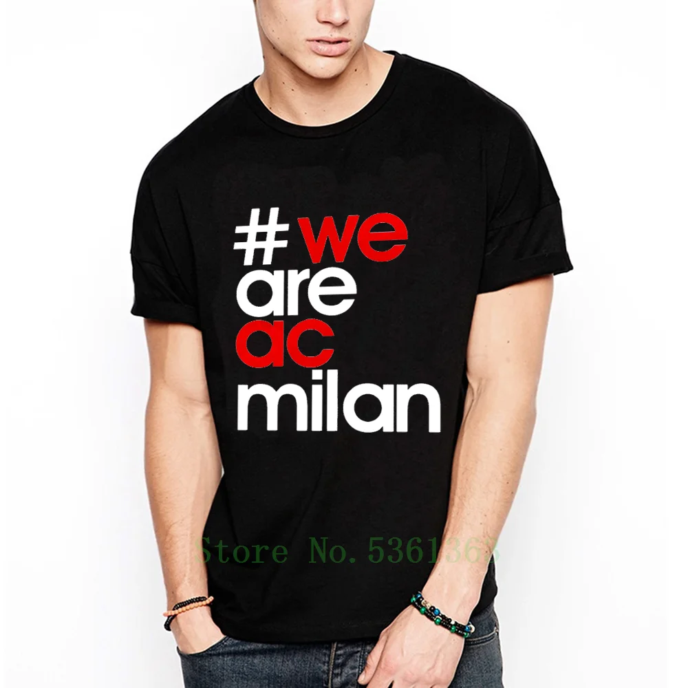 Ac Milan футболка унисекс Хип-хоп модная уличная с круглым вырезом Футболка homme Tees Comic