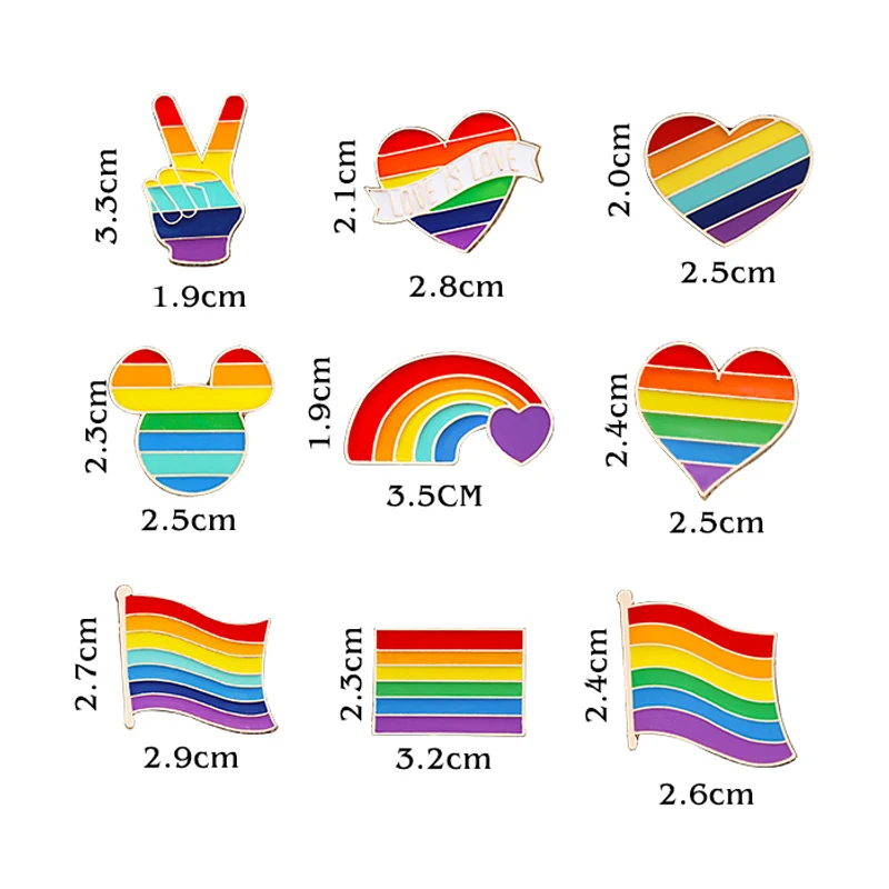 Эмалированные заколки в виде радужного сердца, жетон ЛГБТ, жетон, любовь, любовь, броши, ювелирное изделие, подарок для мужчин и женщин, Мужская одежда, булавка на лацкане