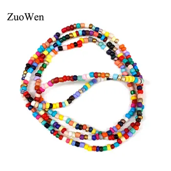 

Boho Rainbow Foot Ankle Bracelet for Women Colorful Seed Beads Anklet Bracelet Charms Elastic Beaded Bracelet 74cm K220