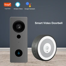 Tuya – sonnette vidéo sans fil, HD 1080P, wi fi, pour maison intelligente, appel téléphonique, interphone Audio, noir, sans fil, sonnette de porte Google, caméra, nouveau 