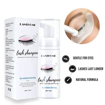 

Wholesale 50ml Eyelash Extension Shampoo Remover For Grafting Planting Eyelash Eye Lashes Foam Cleaner