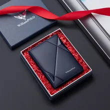 

Men's Leather card holder wallet rfid thin purse vertical card cover brand card bag and ID card clip Mini money bag