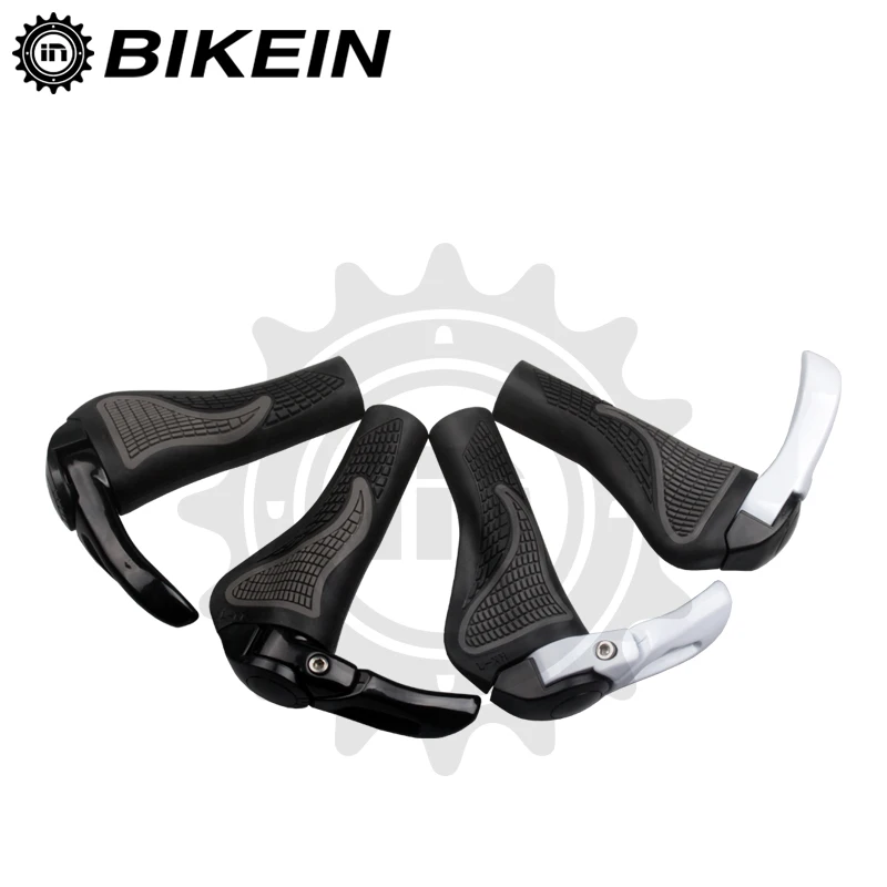 BIKEIN-Эргономичный руль для велосипеда, руль для велосипеда, детали для горного велосипеда, наконечники для горного велосипеда, резина+ алюминиевая ручка, 2 цвета