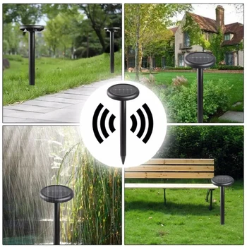 

2Pcs Outdoor Solar Rodent Repellent Ultrasonic Garden Farm Ultrasonic Rodent Repellent