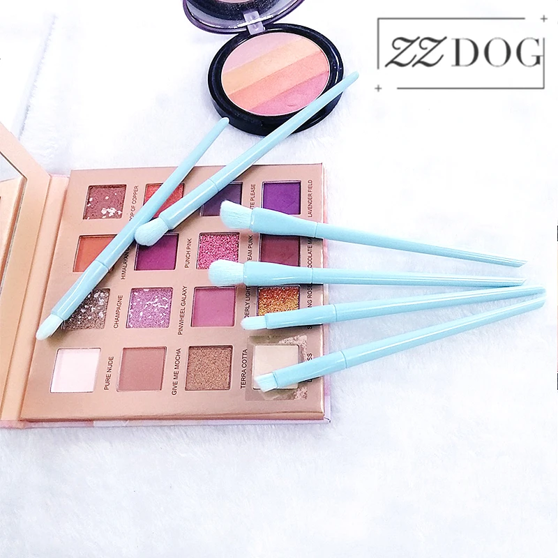 ZZDOG 6 шт. Профессиональные кисти для макияжа конфетных оттенков набор мягких