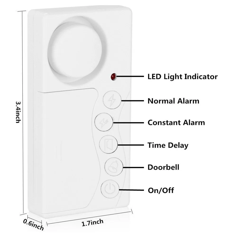 Awapow Refrigerator Alarm Wireless Door And Window Delay Induction Alarm Security Anti-theft System Set Smart Home Door Magnetic