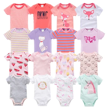 Body de bebé recién nacido, Body de manga corta dziecko 7 unids/set, pijamas de bebé, ropa de niña, ropa de bebé, monos para bebé varón
