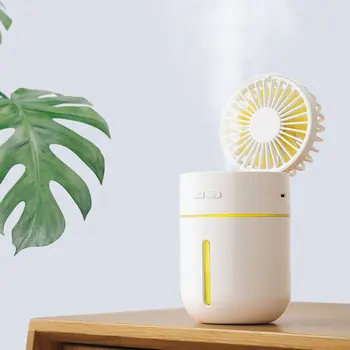 

T9 Dual Use Mini Humidifying fan 400ml Rechargeable Desktop Spray Cooler Summer Cooling Tool