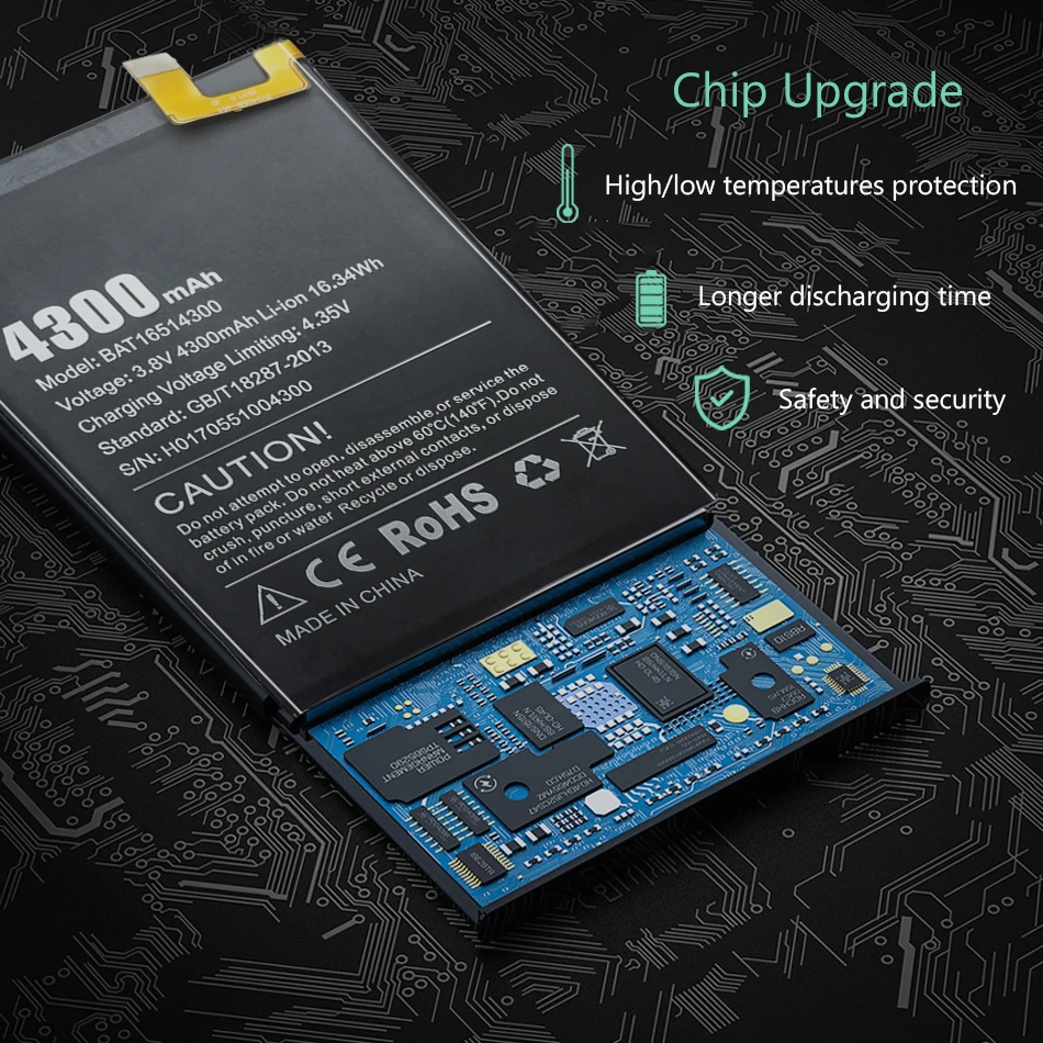 Аккумулятор мобильного телефона Для Doogee Y6 Max Y6Max сменный аккумулятор 4300mAh BAT16514300