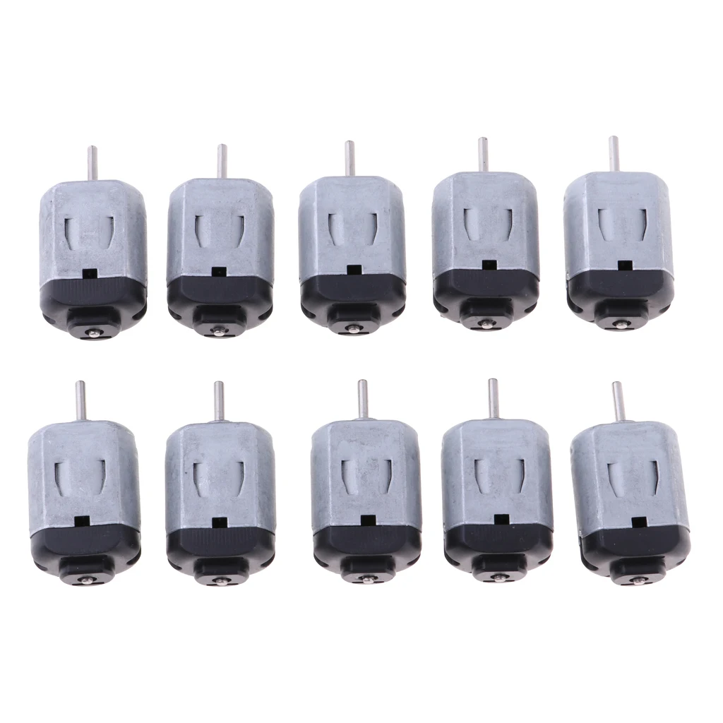 10pcs 130 Micro DC Motor 3V-4.5V 15000 RPM DIY Car Toys Tanks Boats