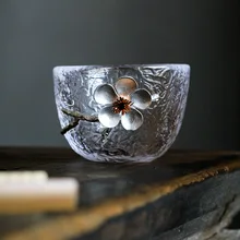 Японская стеклянная маленькая чашка жестяная термостойкая стеклянная Одиночная чашка