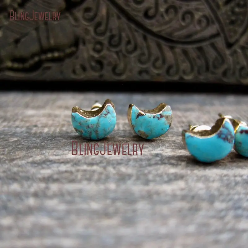 20190807-ER27812-New Realease  Turquoise Gold Stud Earrings_2