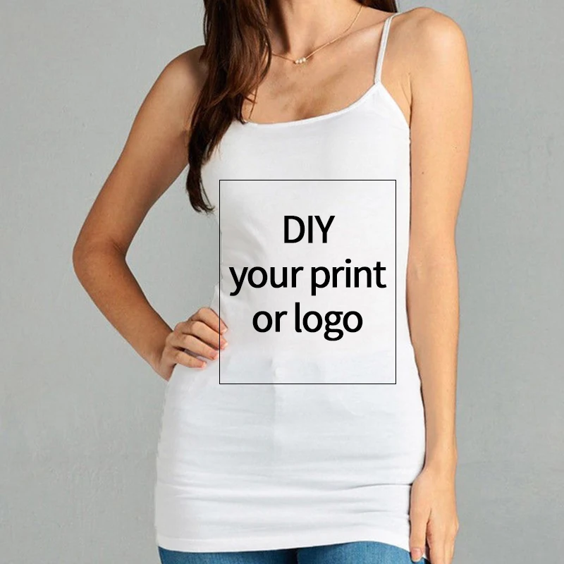 tank top Заказная хлопковая Футболка спандекс с коротким рукавом белые футболки топы с принтом собственного логотипа для униформы или пары - Цвет: tank top