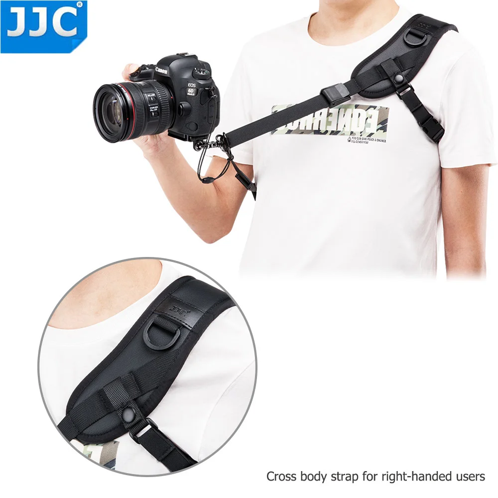 Быстросъемный ремень JJC для зеркальных и беззеркальных камер Canon/sony/Nikon 5D4 5D3 90D 80D 77D 800D D7500 A7M3 A7R3