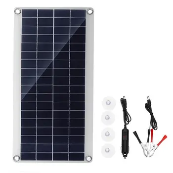 

Flexible Solar Panel 25W Polysilicon Panel Solar Cells Cell Module DC for Car Yacht Light RV 12V Battery Boat 5V Outdoor Charger