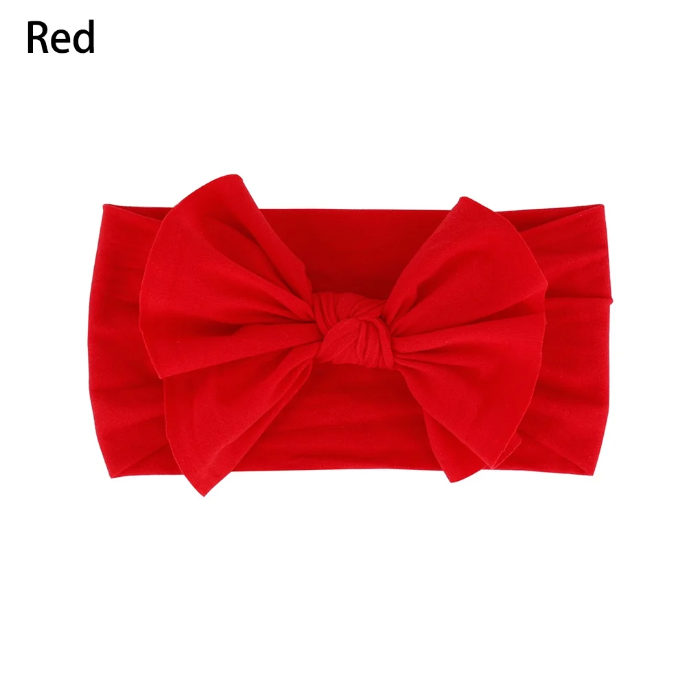 Red Новинка; милые детские носочки с бантом и повязка на голову для малышей детей резинка для волос аксессуары для волос Haarband ободки для девочек - Цвет: Red