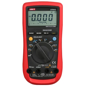 

UNI-TUT61A UT61B UT61C UT61D UT61E Modern Digital Multimeters Transistor NCN Tester Meter CD Backlight Data Hold Ammeter Tester
