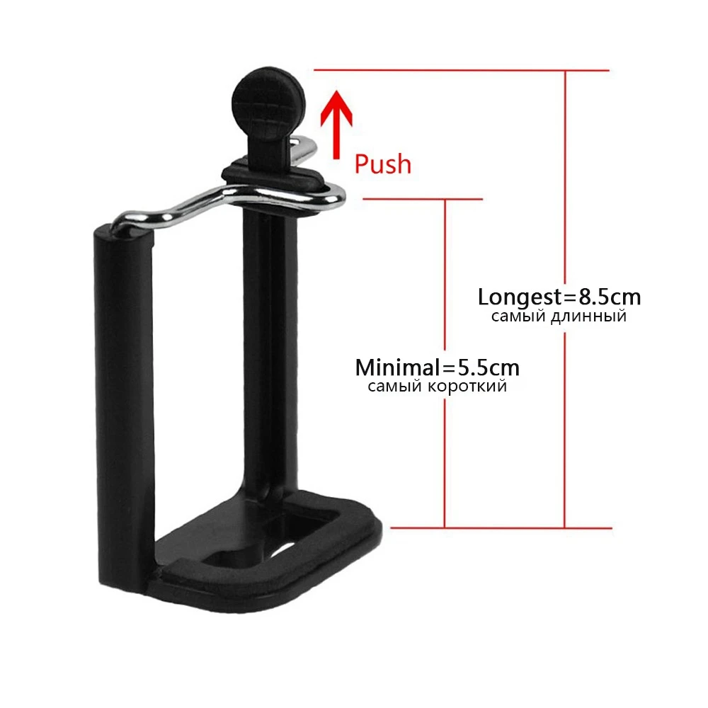 Trépied pour GoPro avec télécommande, support universel 360° pour caméra action et smartphone, plié et compact à côté d'une GoPro.