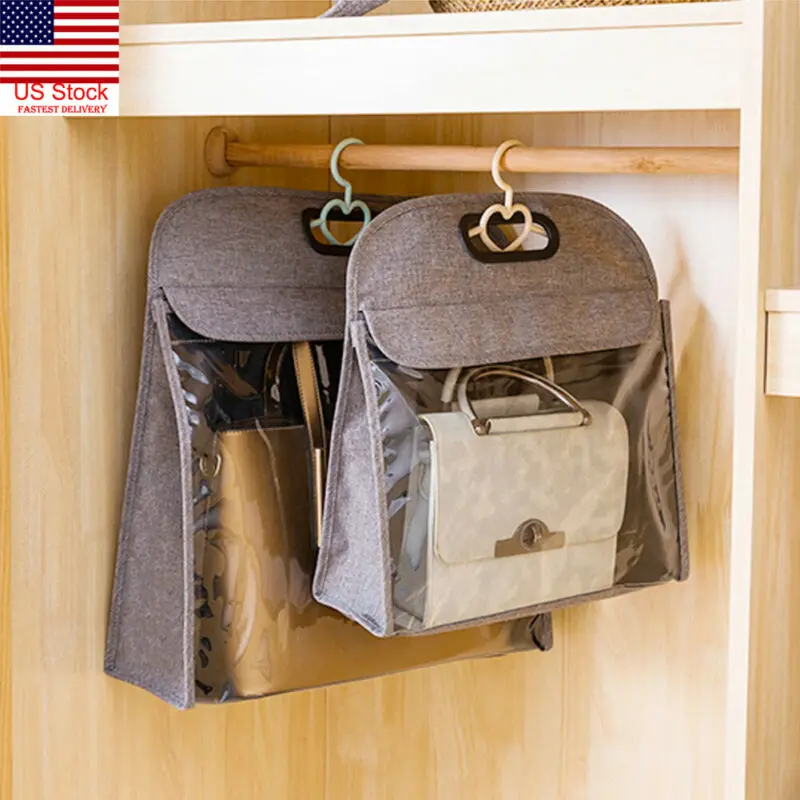 

Handbag Dust Cover Leather Bag Hanging Storage Pouch Closet Organizer Convenient