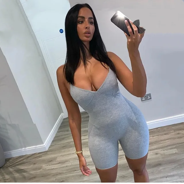 Sexy Skinny Playsuit Women Bodysuits 2021 Summer Party Go Out Slim Fitted  Plain Sleeveless StraplessV Neck Skinny Bodysuit New - AliExpress Women's  Clothing