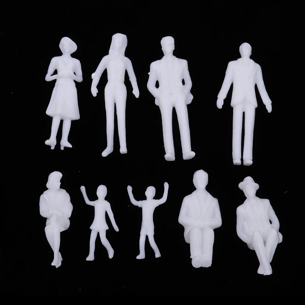 20x 1/42 Model Sitting Postures People Train Park Street Layout Landscape Decor