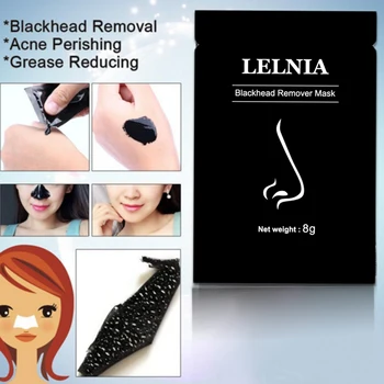 

Facial Care Tearing-Type charcoal black face m ask b lackhead pore Sheet Nose m ask Essence Moisture Cosmetics Black m ask