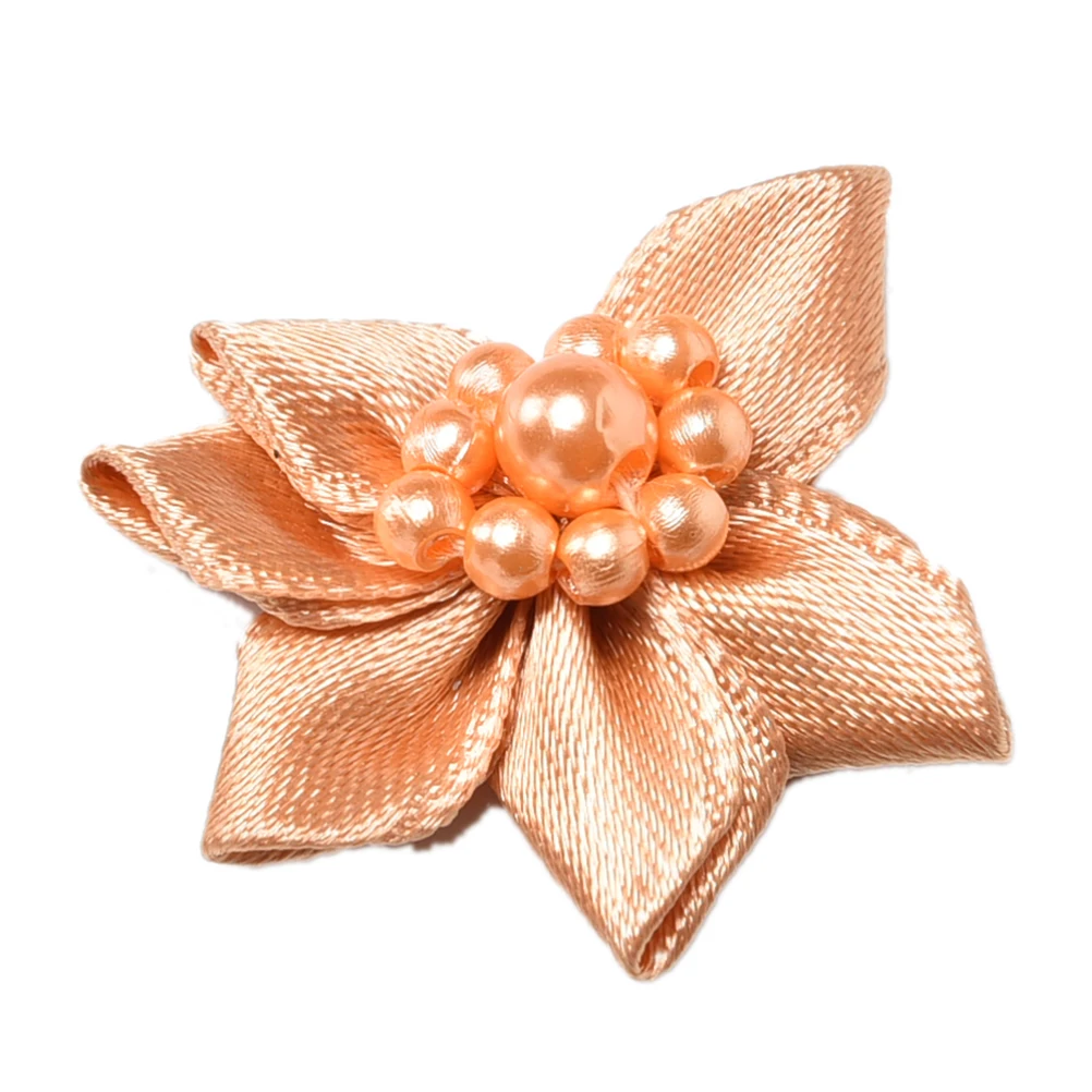 100 шт. новая лента с розовым жемчугом сделай сам свадебный цветок атласный декор