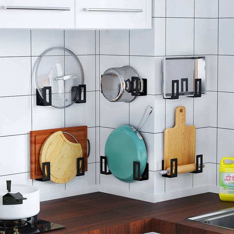 Kitchen Rack Pot Cover Frame Vegetable Board Frame Stainless Steel Kitchen Placement Frame Hole-Free Receiving Frame Organizer