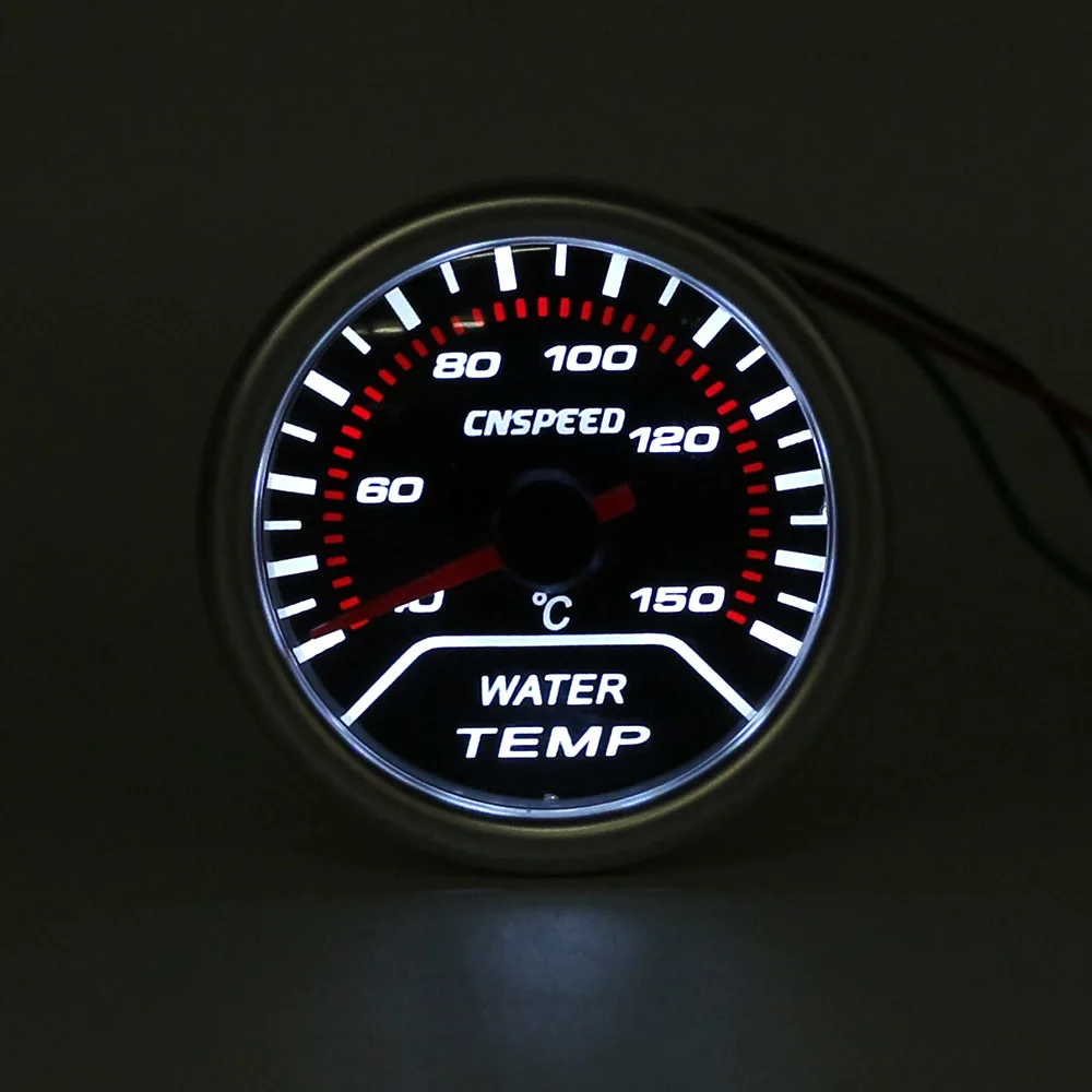 CNSPEED, 12 В, 2 дюйма, 52 мм, автоматический датчик температуры воды, 40-150 градусов Цельсия, дымовая линза, указатель температуры воды, автомобильный измеритель