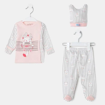 

Set (sliders, blouse, hat), white, height 62 cm