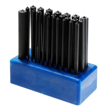 

28Pcs Transfer Punch Set Carbon Steel Hand Tools Machinist Thread Punches Kit 120Mm High Durability Tool Sets