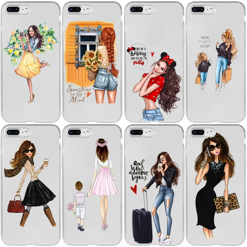 Модный чехол для Huawei Honor 8 9 10 20 30 P8 P9 P10 P20 P30 P40 Lite 2016 2017 2018 2019 модный девочек с любовью