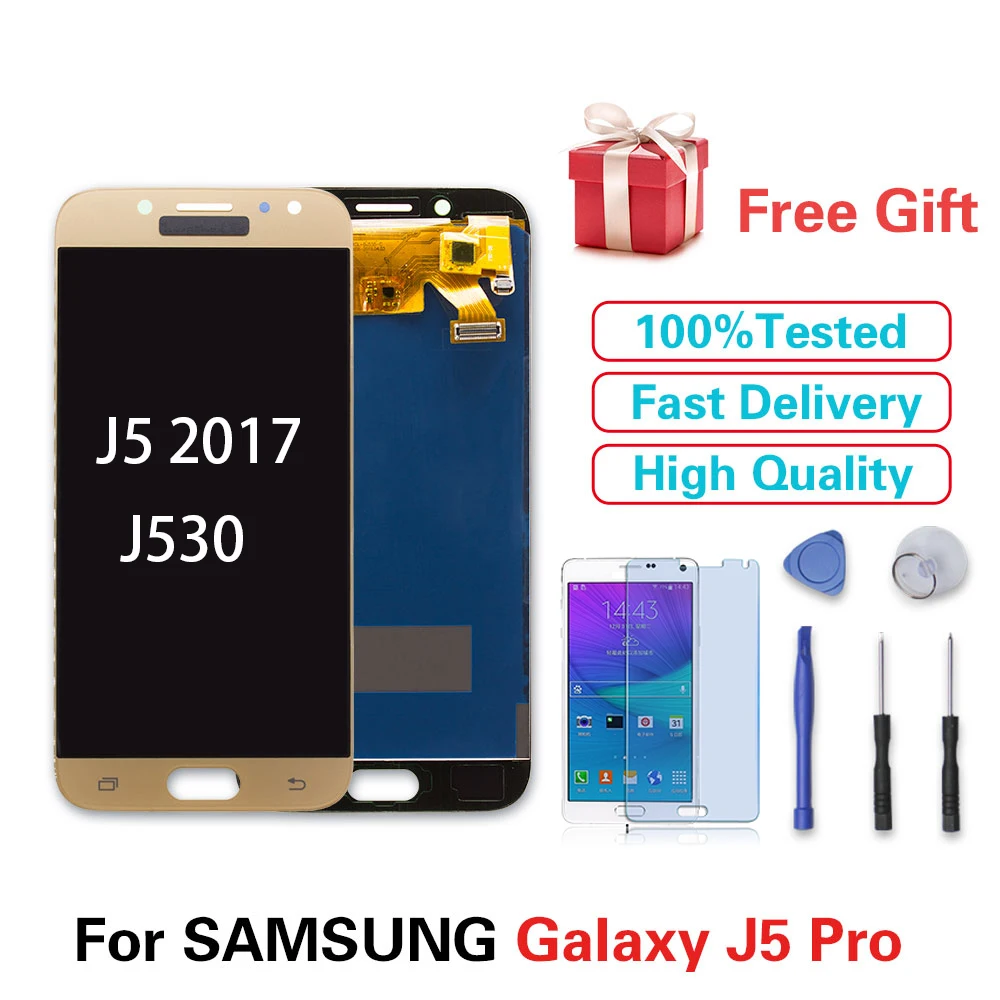ЖК дисплей Ecra для samsung Galaxy J5 2017 SM J530 J530F J530FN Pantalla сменный дигитайзер в сборе +