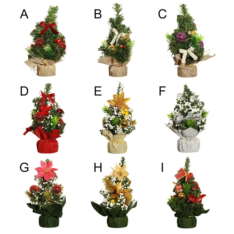 

Christmas Decorations Mini Artificial Christmas Tree Desktop Pine Needle Christmas Tree Plastic Winter Ornament