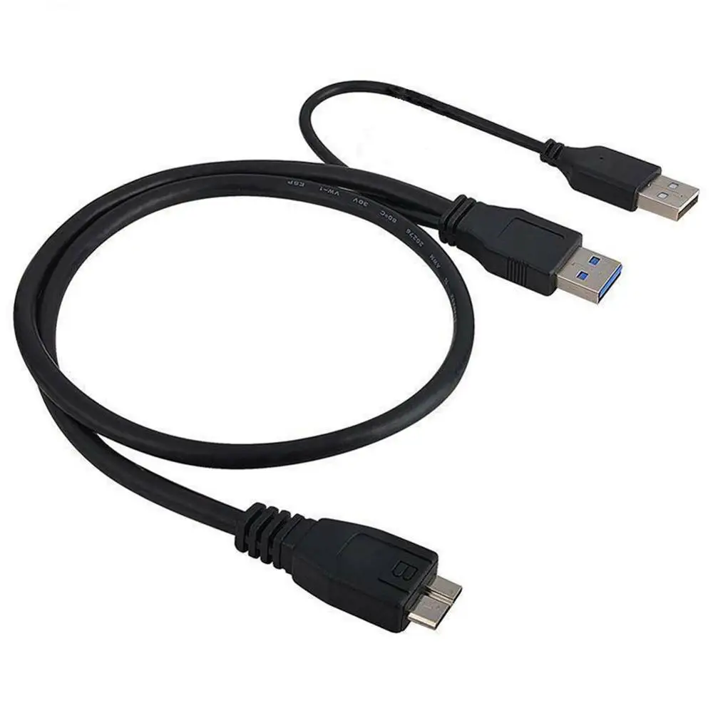 Двойной USB 3 0 A Male to Micro B + источник питания Y кабель для 2 5 дюймового жесткого диска