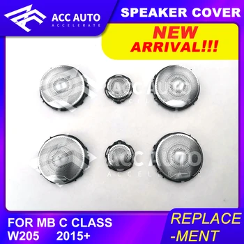 

For MB W205 C Class 6 pcs audio speakers cover car door tweeter trim stickers high quality replacement
