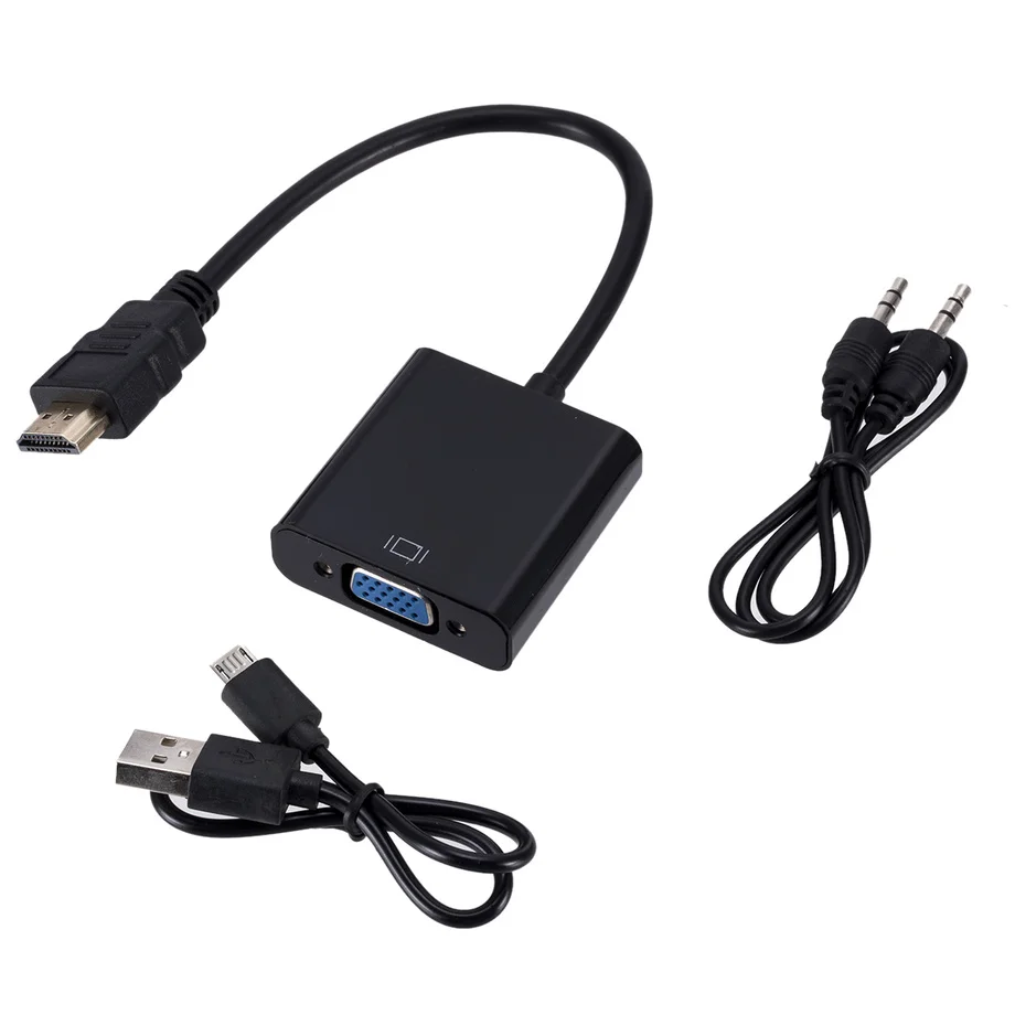 Grwibeou HDMI в VGA адаптер мужской Famale конвертер 1080P цифровой аналоговый видео аудио для